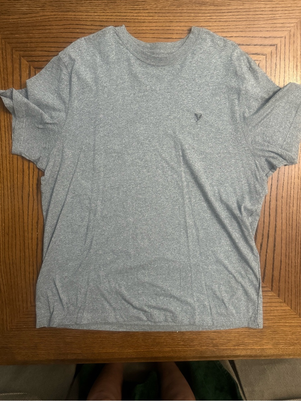 American Eagle Outfitters Heather Sky Blue Short Sleeve Crew Tee